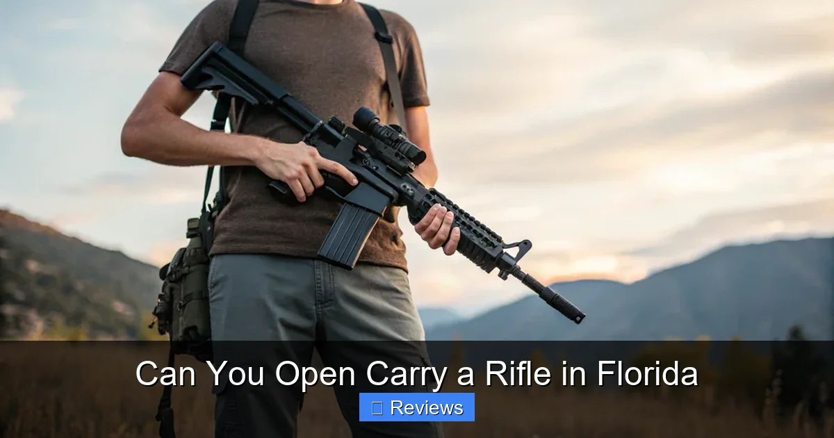 Can You Open Carry a Rifle in Florida