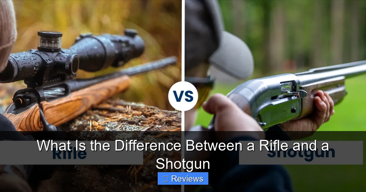 What Is the Difference Between a Rifle and a Shotgun