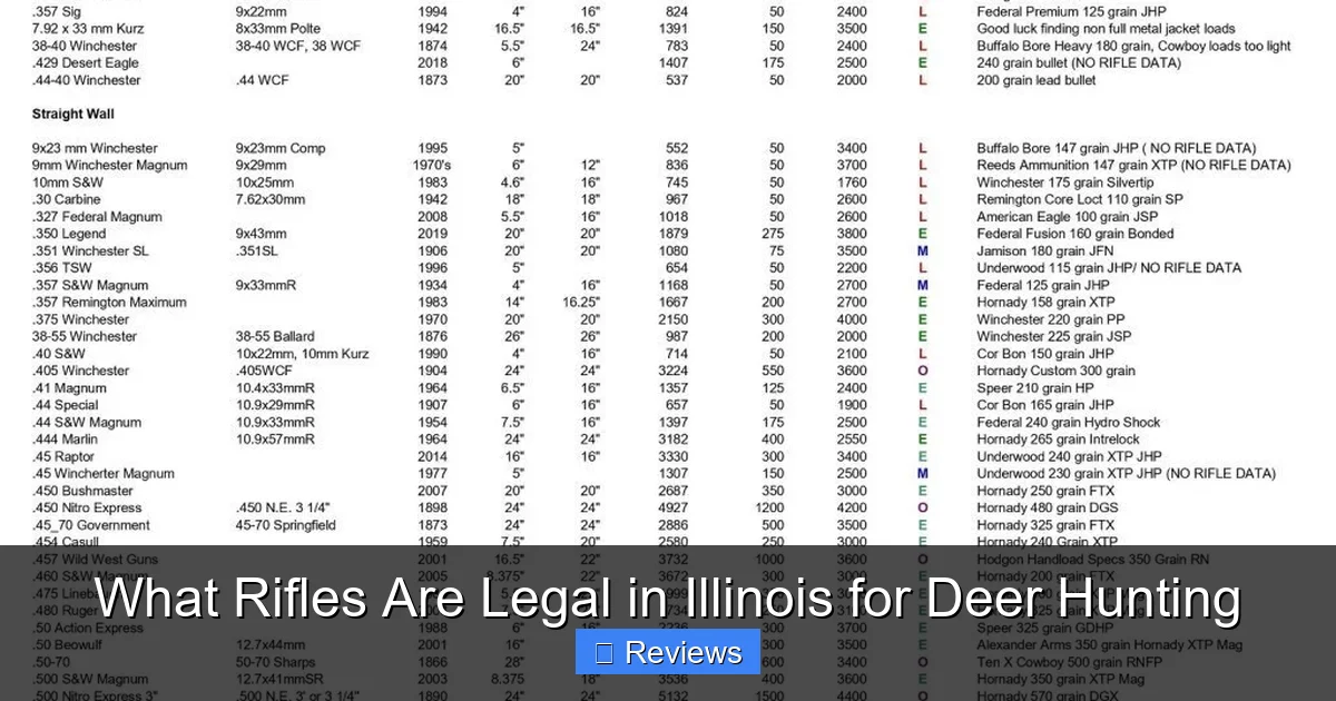 What Rifles Are Legal in Illinois for Deer Hunting