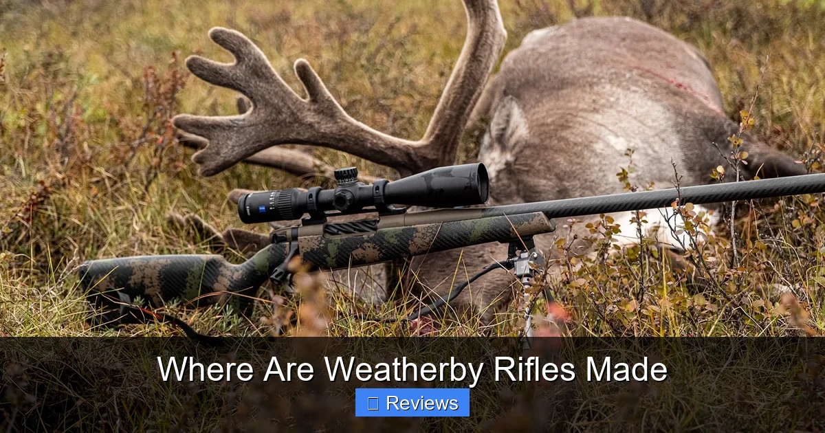 Where Are Weatherby Rifles Made
